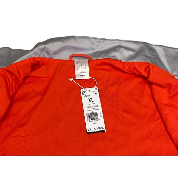 Adidas Basketball DON Jacket Satin Grey Bomber Jacket IJ0282 "Spida" Men's XL - Picture 3 of 10